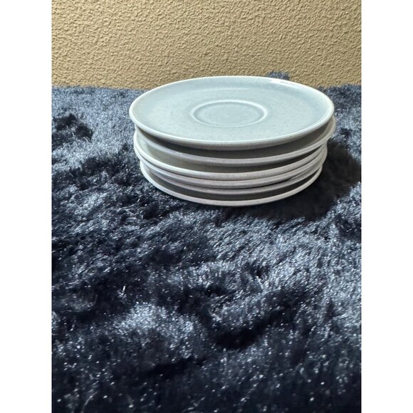 Vintage Russel Wright Gray Ceramic Saucers  Set Of 6 1940's Gray - Picture 2 of 4